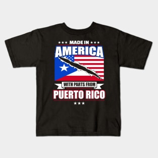 Made in American with Parts from Puerto Rico Kids T-Shirt